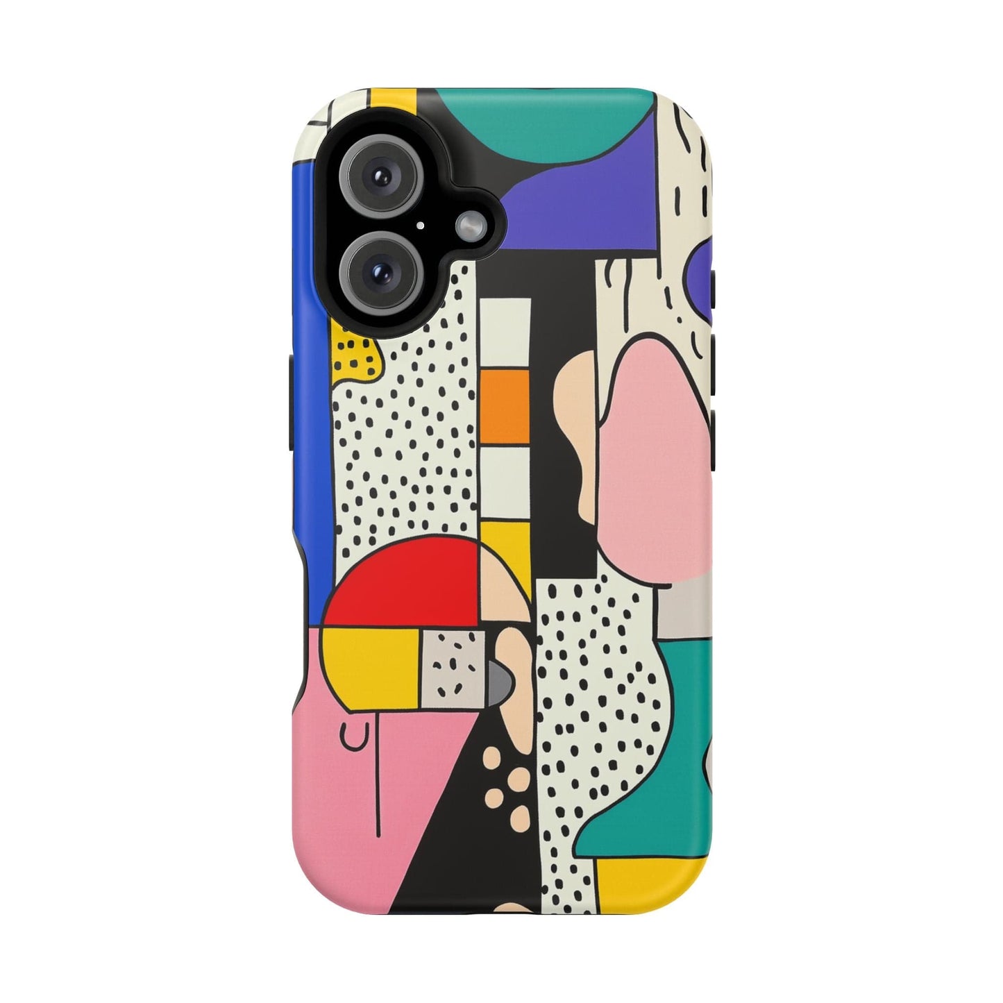 Phone Case iPhone 16 Abstract Patchwork