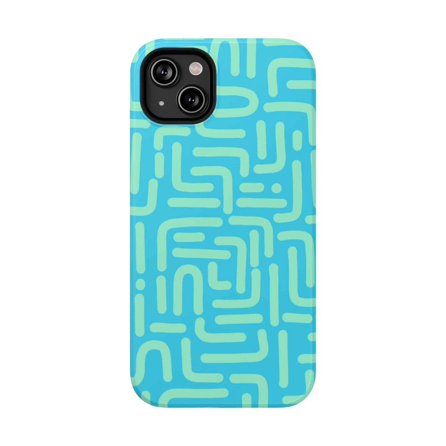 Phone Case iPhone 14 Plus Aqua Circuit