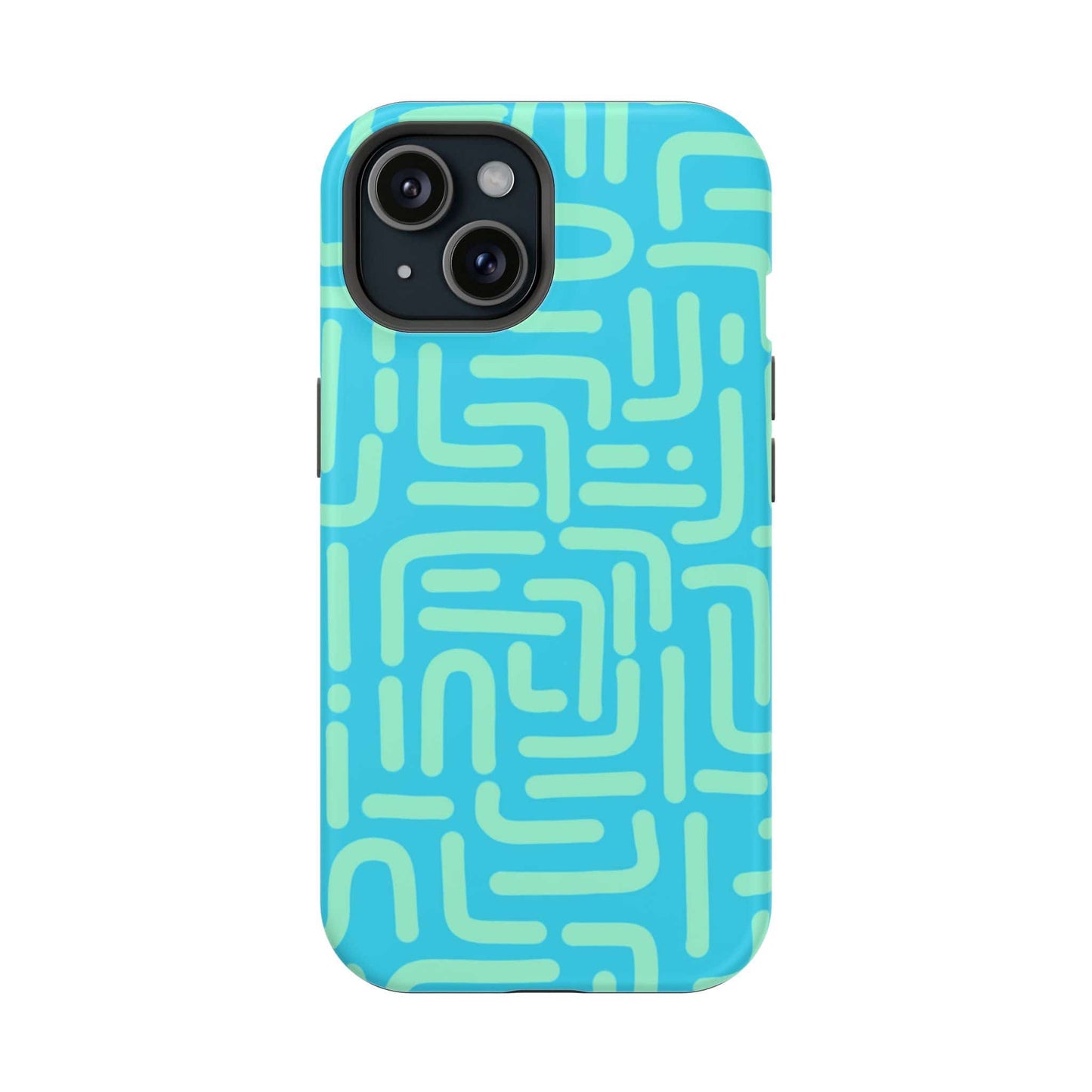 Phone Case iPhone 15 Aqua Circuit