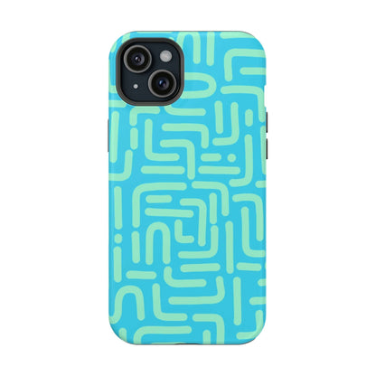 Phone Case iPhone 15 Plus Aqua Circuit