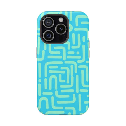 Phone Case iPhone 15 Pro Aqua Circuit