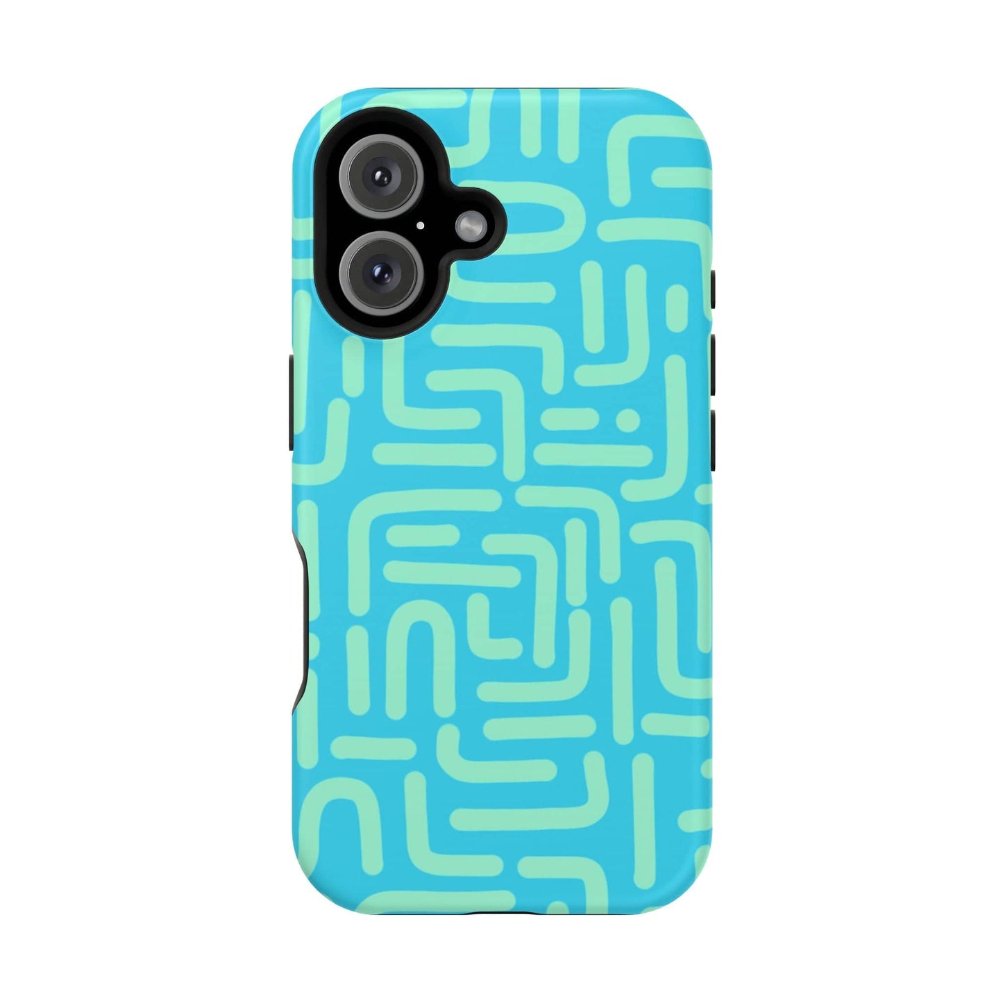 Phone Case iPhone 16 Aqua Circuit