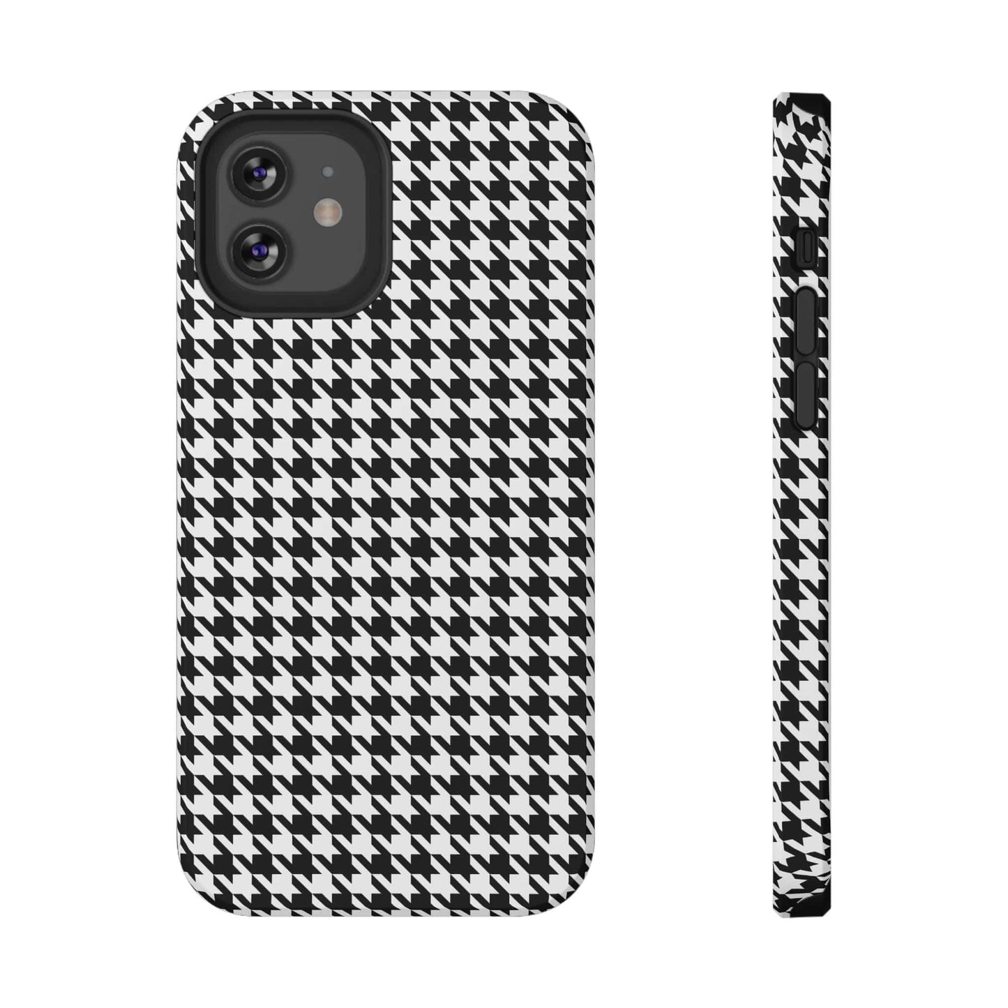 Phone Case iPhone 12 B&W Houndtooth