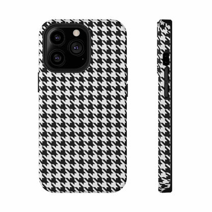 Phone Case iPhone 13 Pro B&W Houndtooth