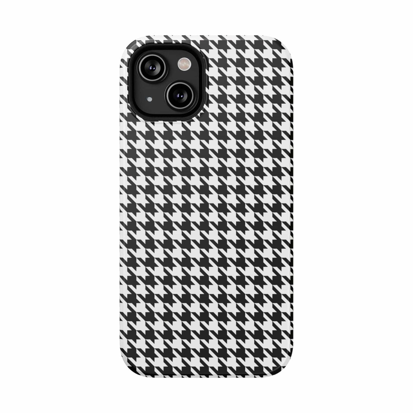 Phone Case iPhone 14 B&W Houndtooth