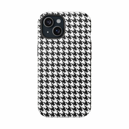 Phone Case iPhone 15 B&W Houndtooth