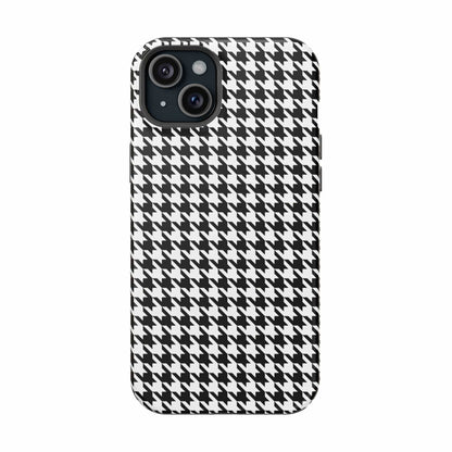 Phone Case iPhone 15 Plus B&W Houndtooth