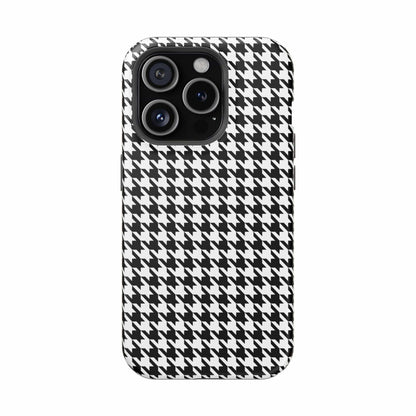 Phone Case iPhone 15 Pro B&W Houndtooth