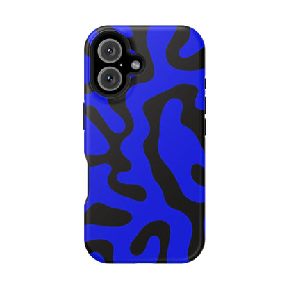 Phone Case iPhone 16 Blue Fluid