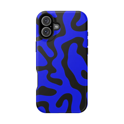 Phone Case iPhone 16 Plus Blue Fluid