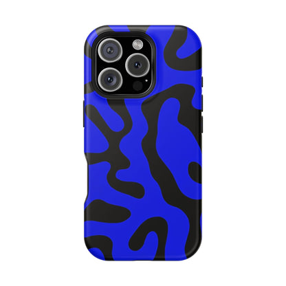 Phone Case iPhone 16 Pro Blue Fluid