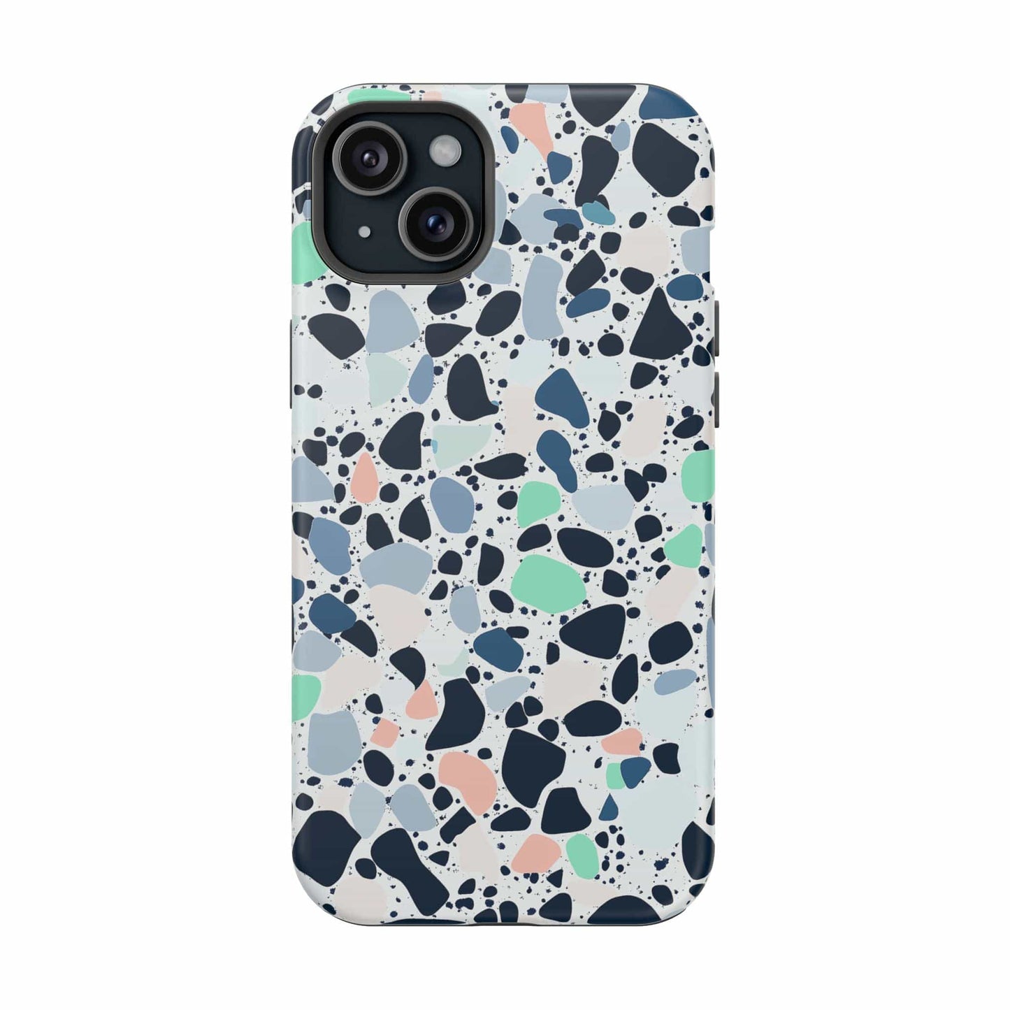 Phone Case iPhone 15 Plus Cool Breeze Terrazzo