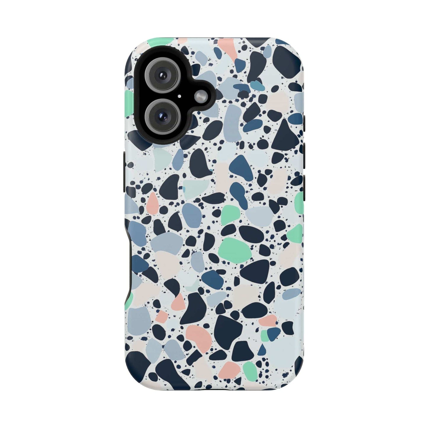 Phone Case iPhone 16 Cool Breeze Terrazzo