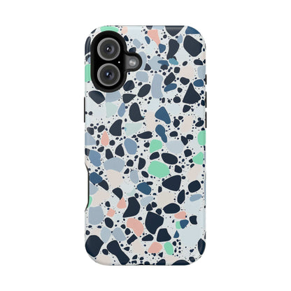 Phone Case iPhone 16 Plus Cool Breeze Terrazzo