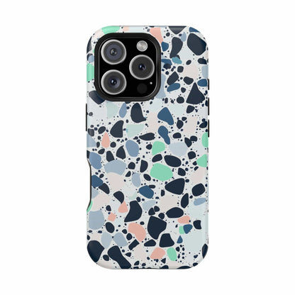 Phone Case iPhone 16 Pro Cool Breeze Terrazzo