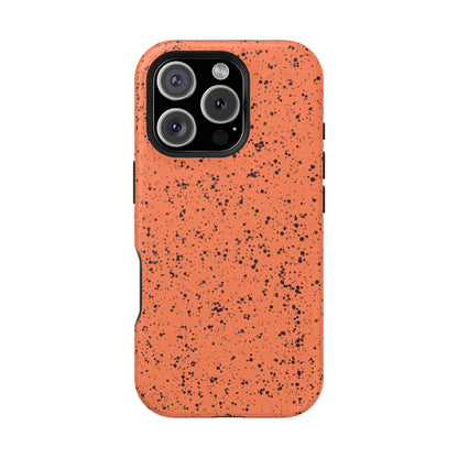 Phone Case iPhone 16 Pro Coral Speckle Spatter