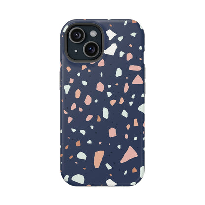 Phone Case iPhone 15 Dusk Pebble Terrazzo