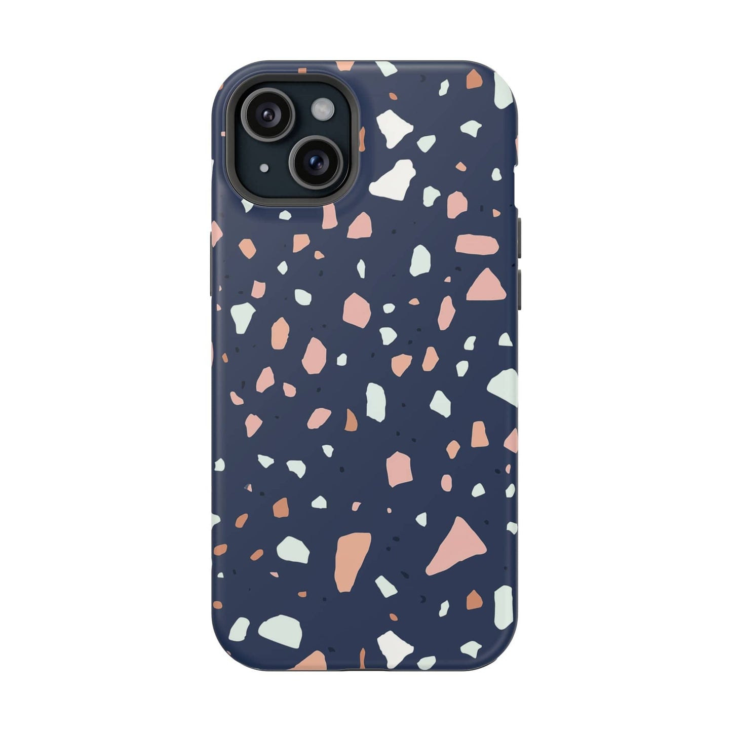 Phone Case iPhone 15 Plus Dusk Pebble Terrazzo