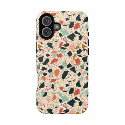 Phone Case iPhone 16 Plus Earthy Pop Terrazzo