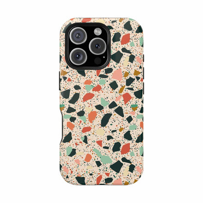 Phone Case iPhone 16 Pro Earthy Pop Terrazzo