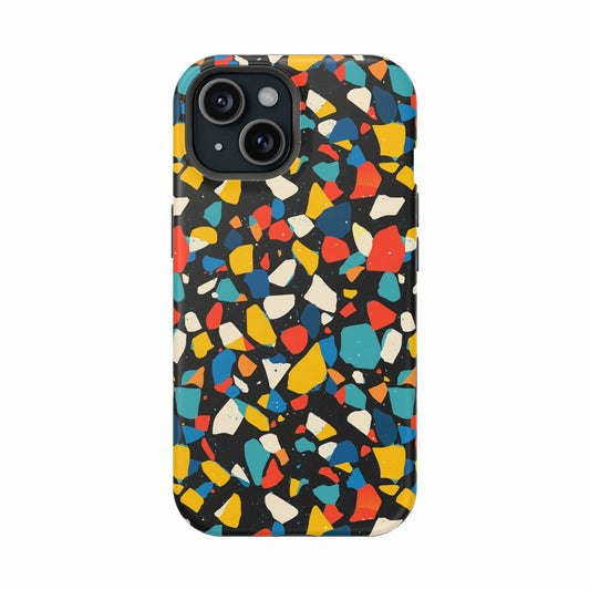 Phone Case iPhone 15 Electric Terrazzo