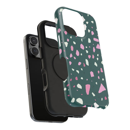 Phone Case Emerald Blush Terrazzo