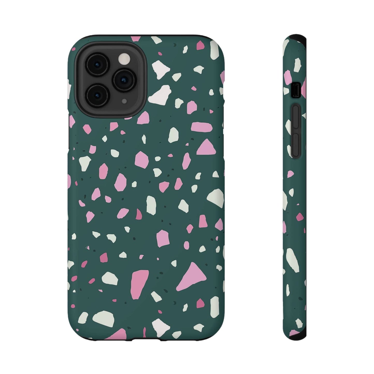 Phone Case iPhone 11 Pro Emerald Blush Terrazzo