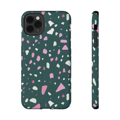 Phone Case iPhone 11 Pro Max Emerald Blush Terrazzo