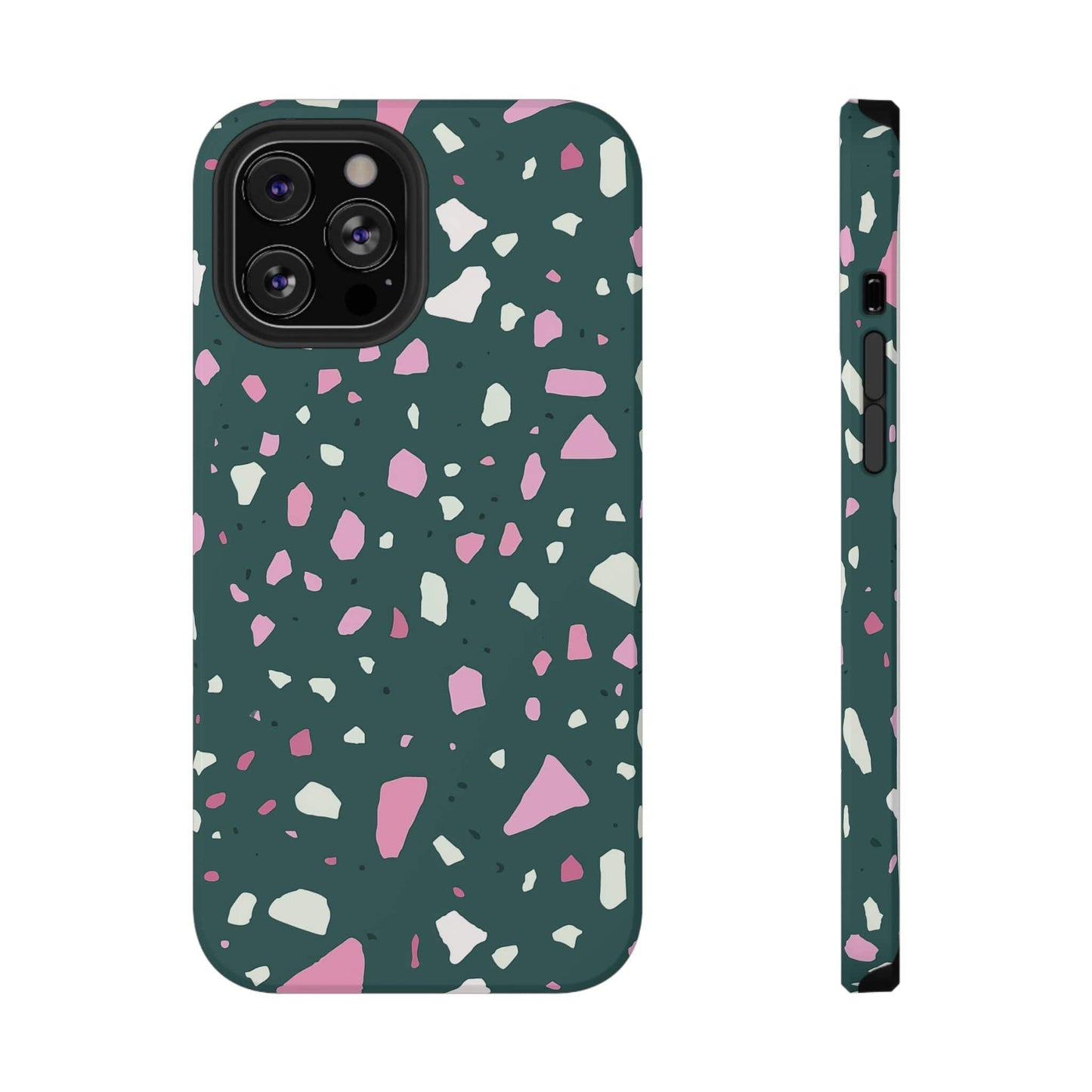 Phone Case iPhone 12 Pro Max Emerald Blush Terrazzo