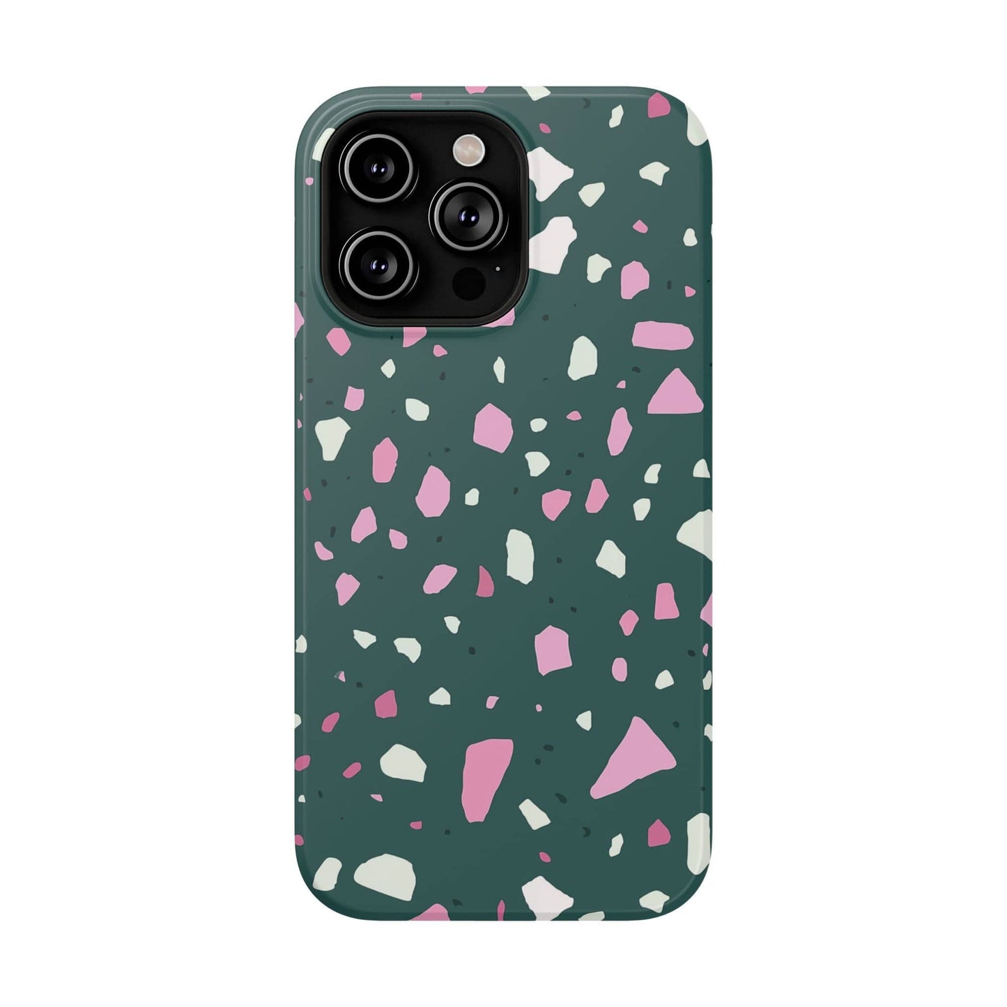 Phone Case iPhone 14 Pro Max Emerald Blush Terrazzo