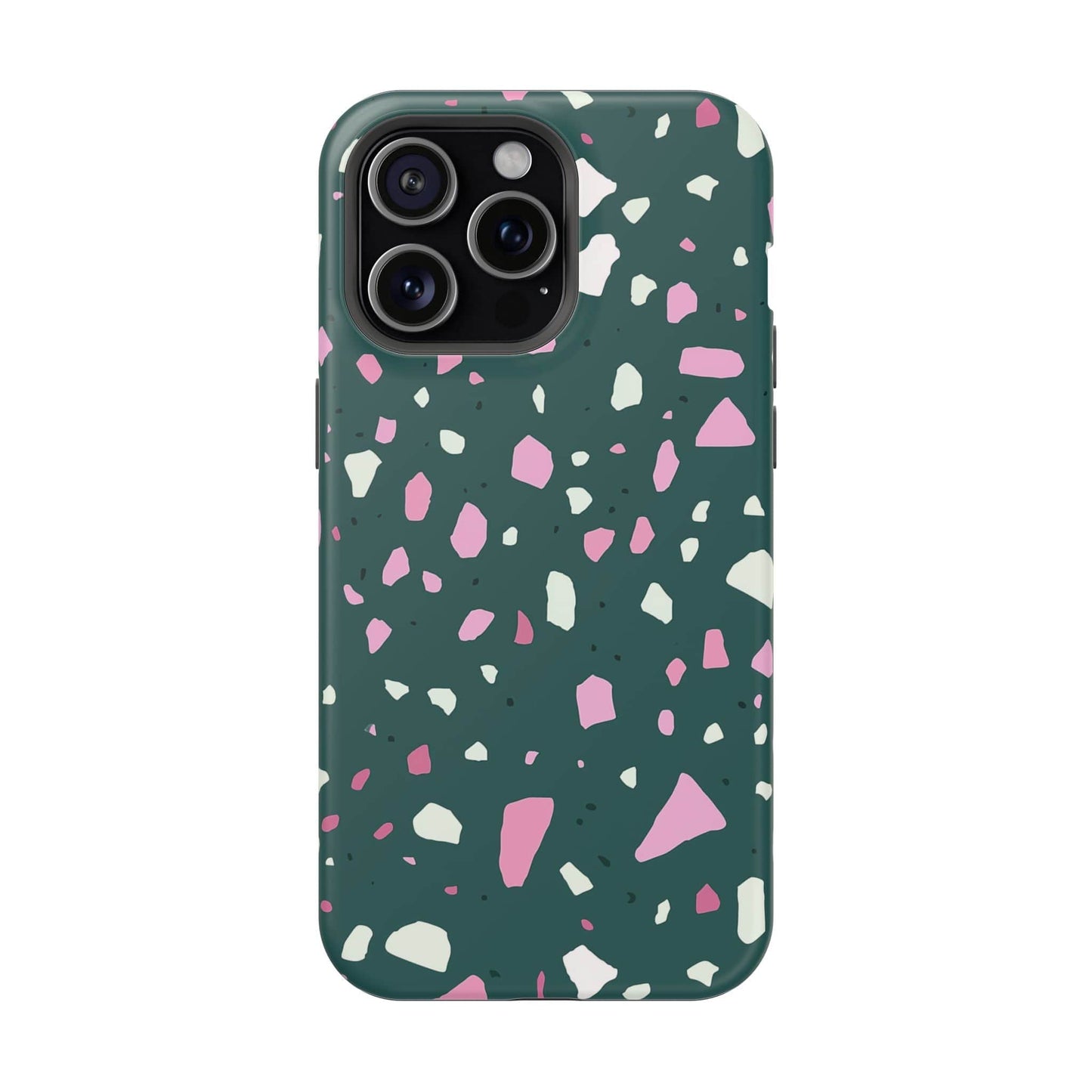 Phone Case iPhone 15 Pro Max Emerald Blush Terrazzo