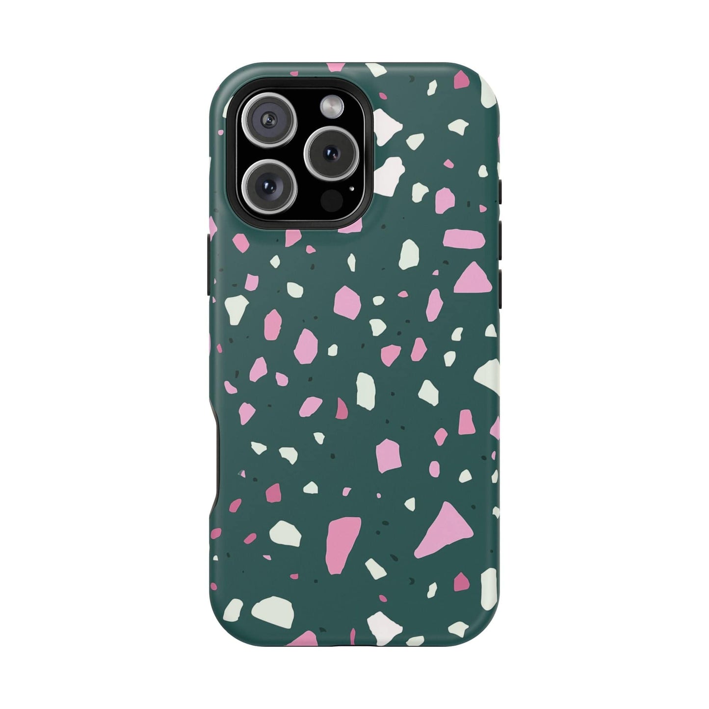 Phone Case iPhone 16 Pro Max Emerald Blush Terrazzo