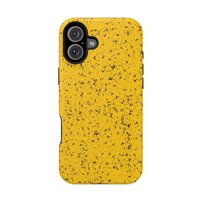 Phone Case iPhone 16 Plus GoldenRod Speckle Spatter