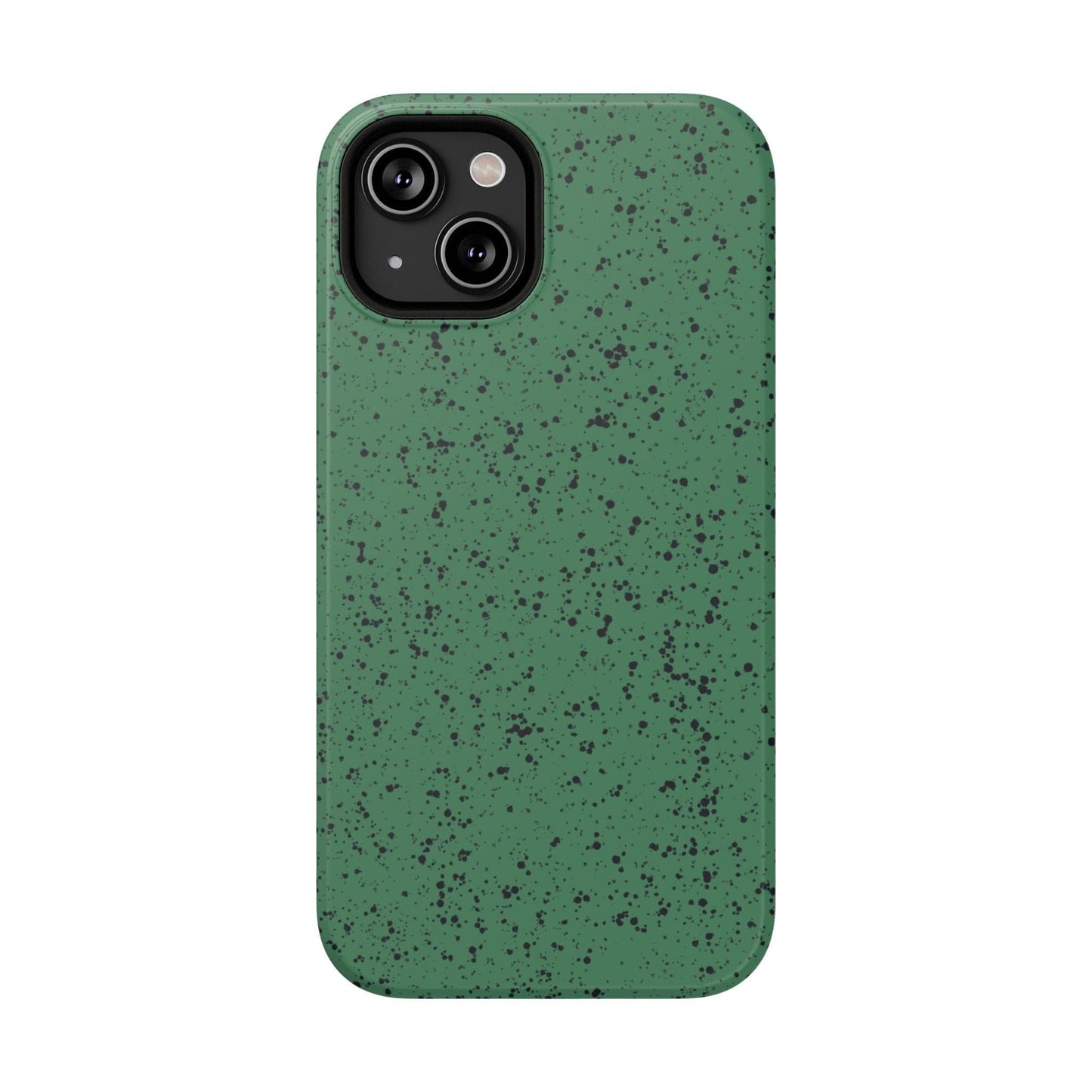 Phone Case iPhone 14 Green Speckle Spatter