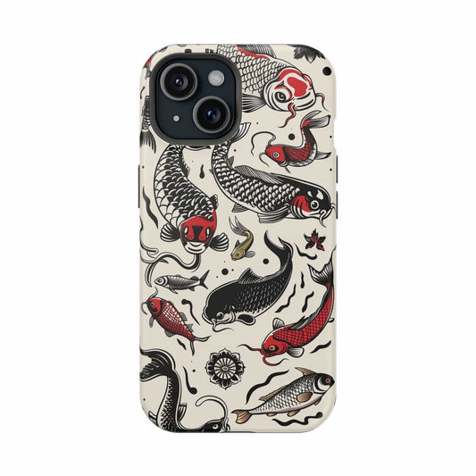 Phone Case iPhone 15 Koi Motion