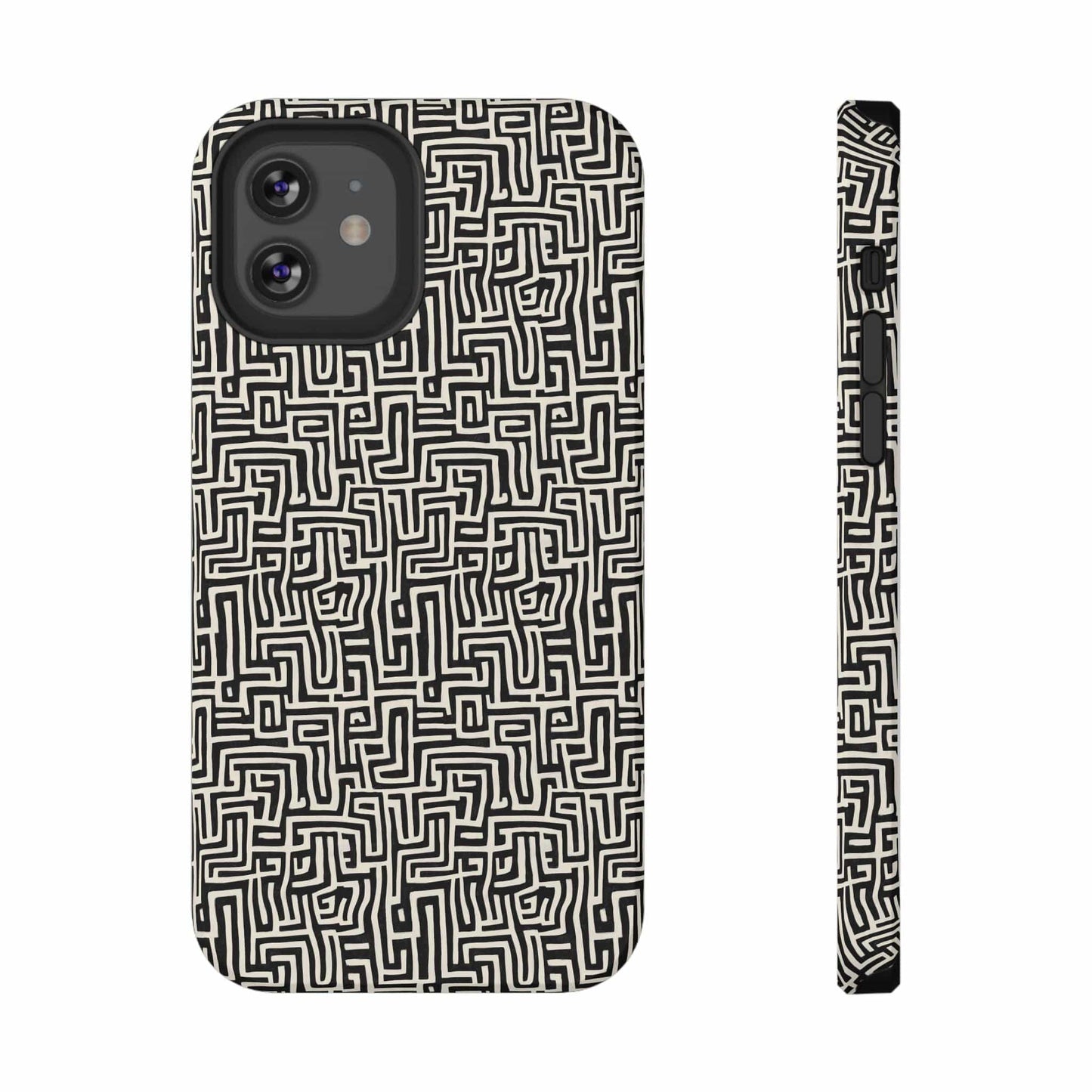 Phone Case iPhone 12 Monochrome Labyrinth