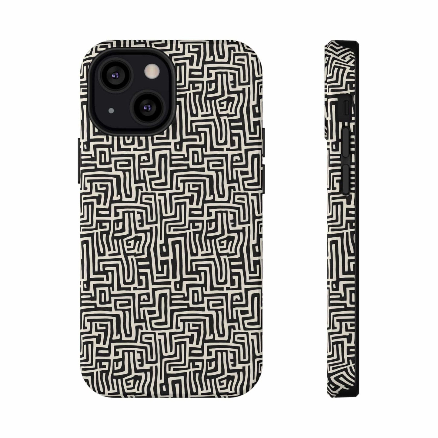 Phone Case iPhone 13 Mini Monochrome Labyrinth