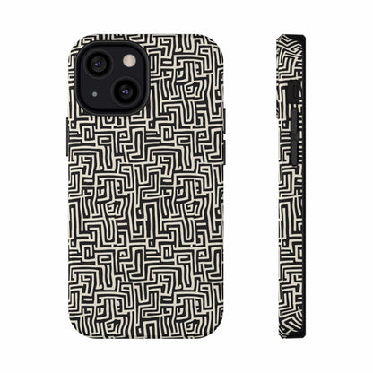 Phone Case iPhone 13 Mini Monochrome Labyrinth