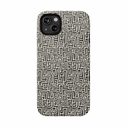 Phone Case iPhone 14 Plus Monochrome Labyrinth