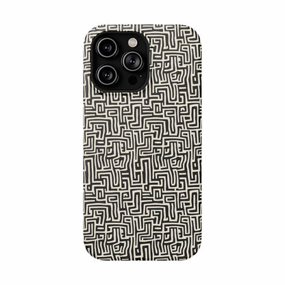 Phone Case iPhone 14 Pro Max Monochrome Labyrinth