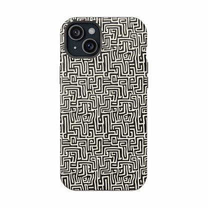 Phone Case iPhone 15 Plus Monochrome Labyrinth