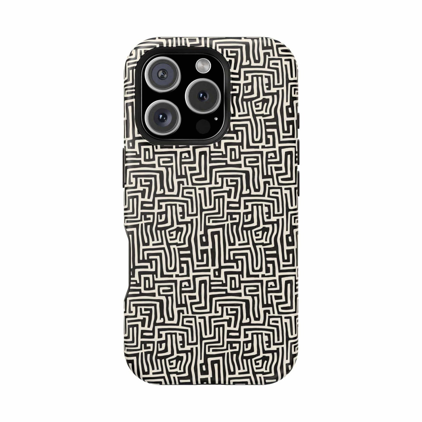 Phone Case iPhone 16 Pro Monochrome Labyrinth