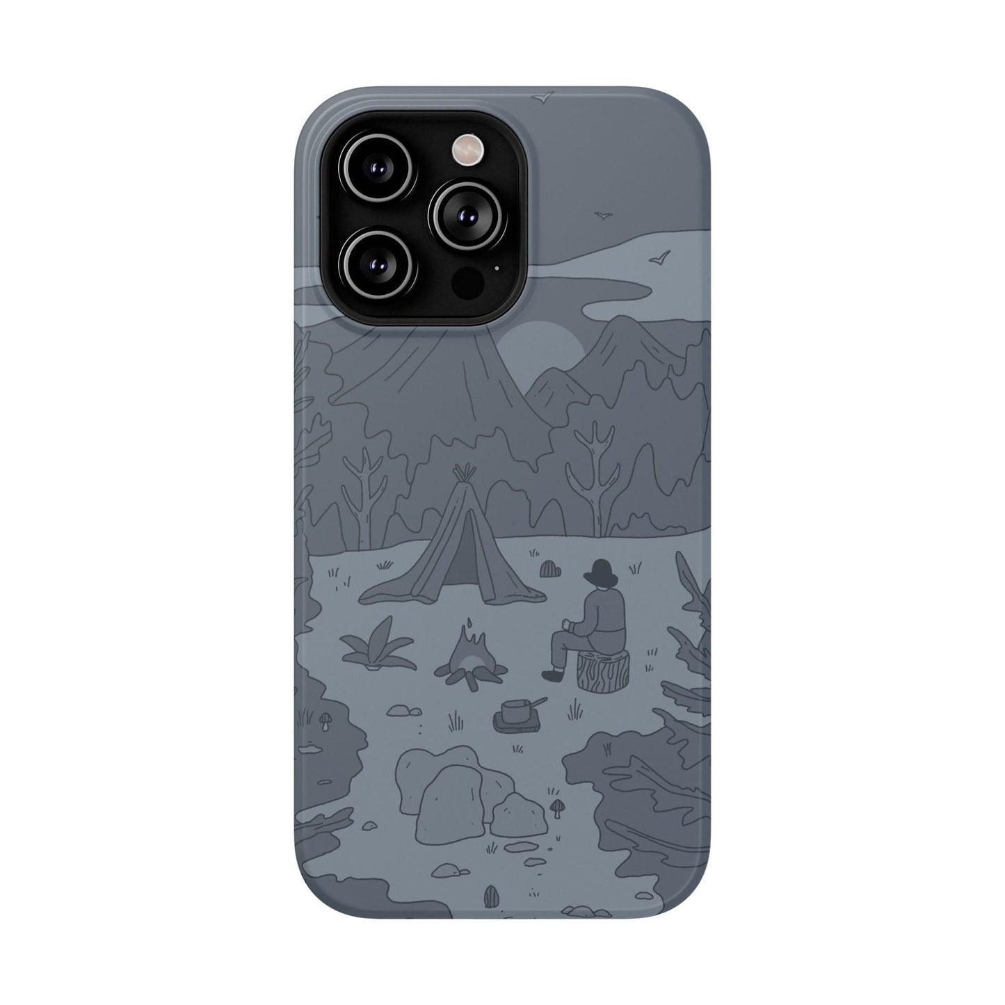 Phone Case iPhone 14 Pro Max Mountain Campfire