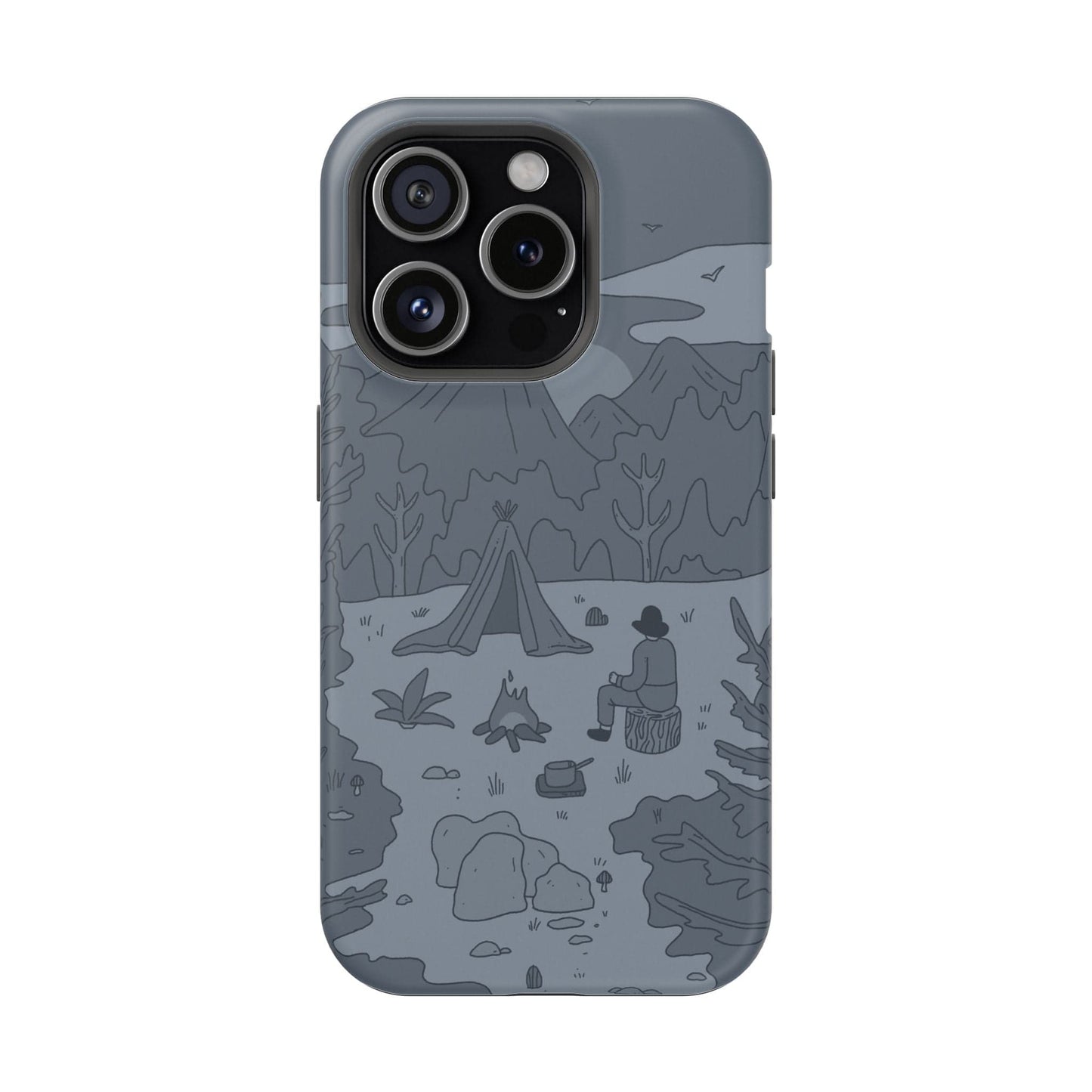 Phone Case iPhone 15 Pro Mountain Campfire