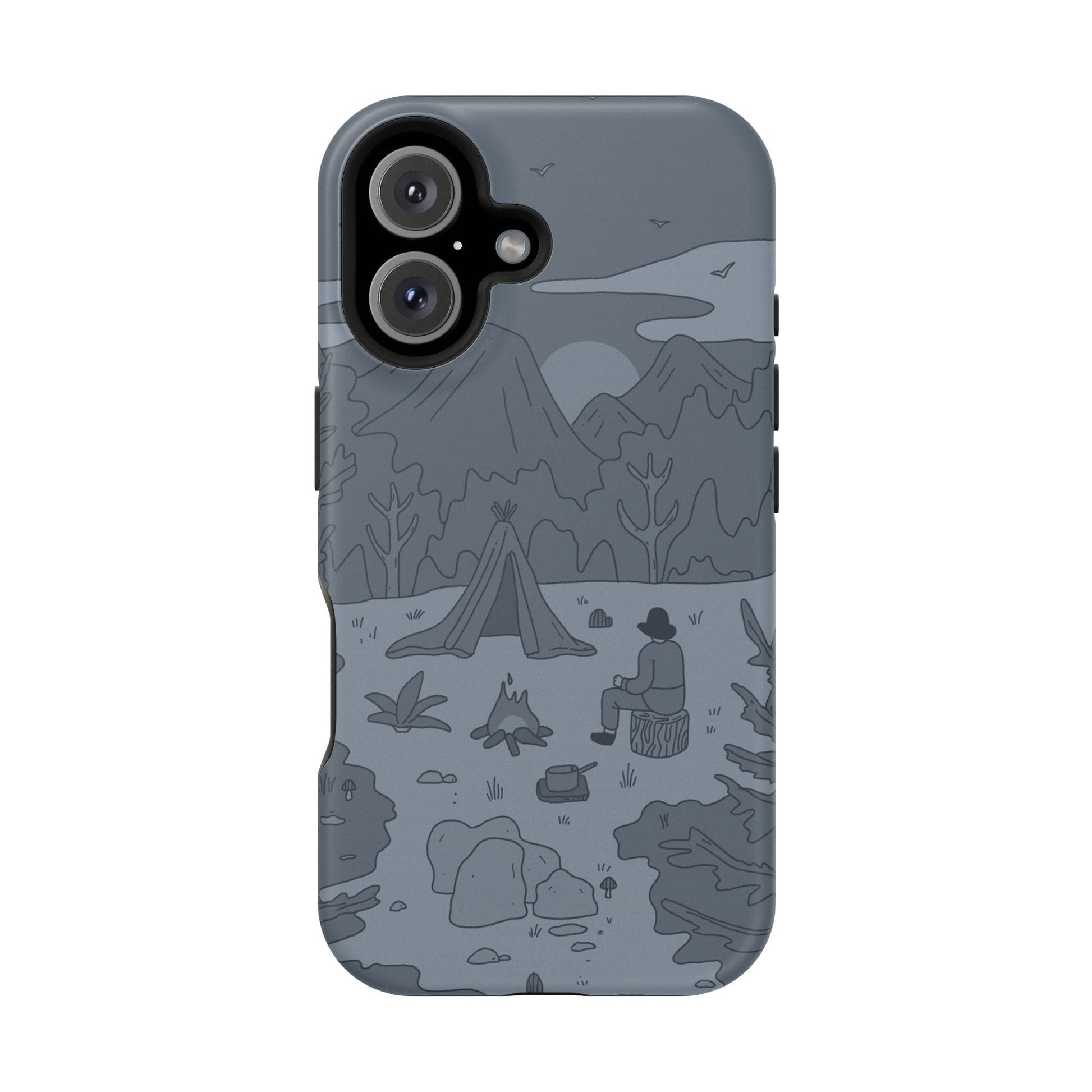 Phone Case iPhone 16 Mountain Campfire