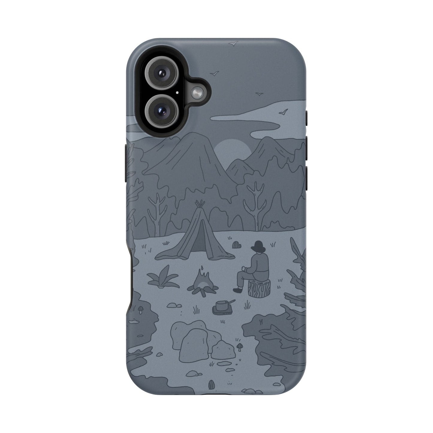 Phone Case iPhone 16 Plus Mountain Campfire