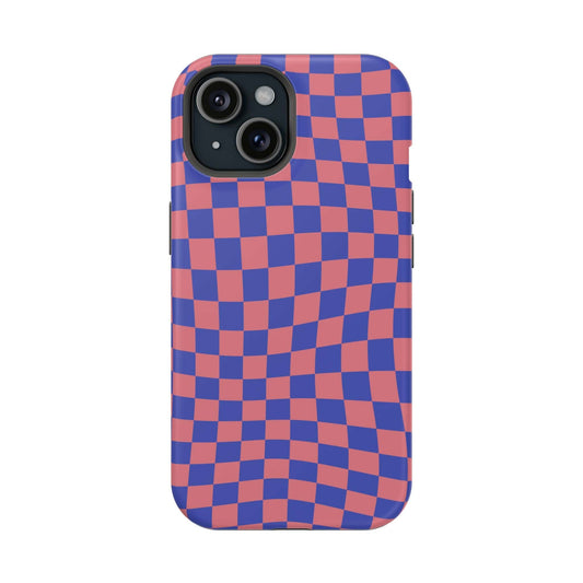 Phone Case iPhone 15 Rippled Checkers