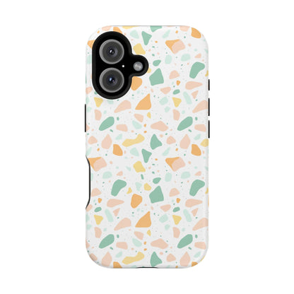 Phone Case iPhone 16 Soft Citrus Terrazzo