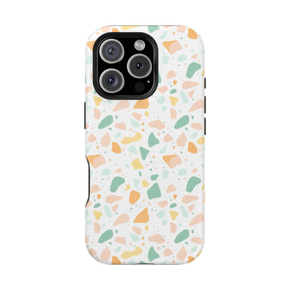 Phone Case iPhone 16 Pro Soft Citrus Terrazzo