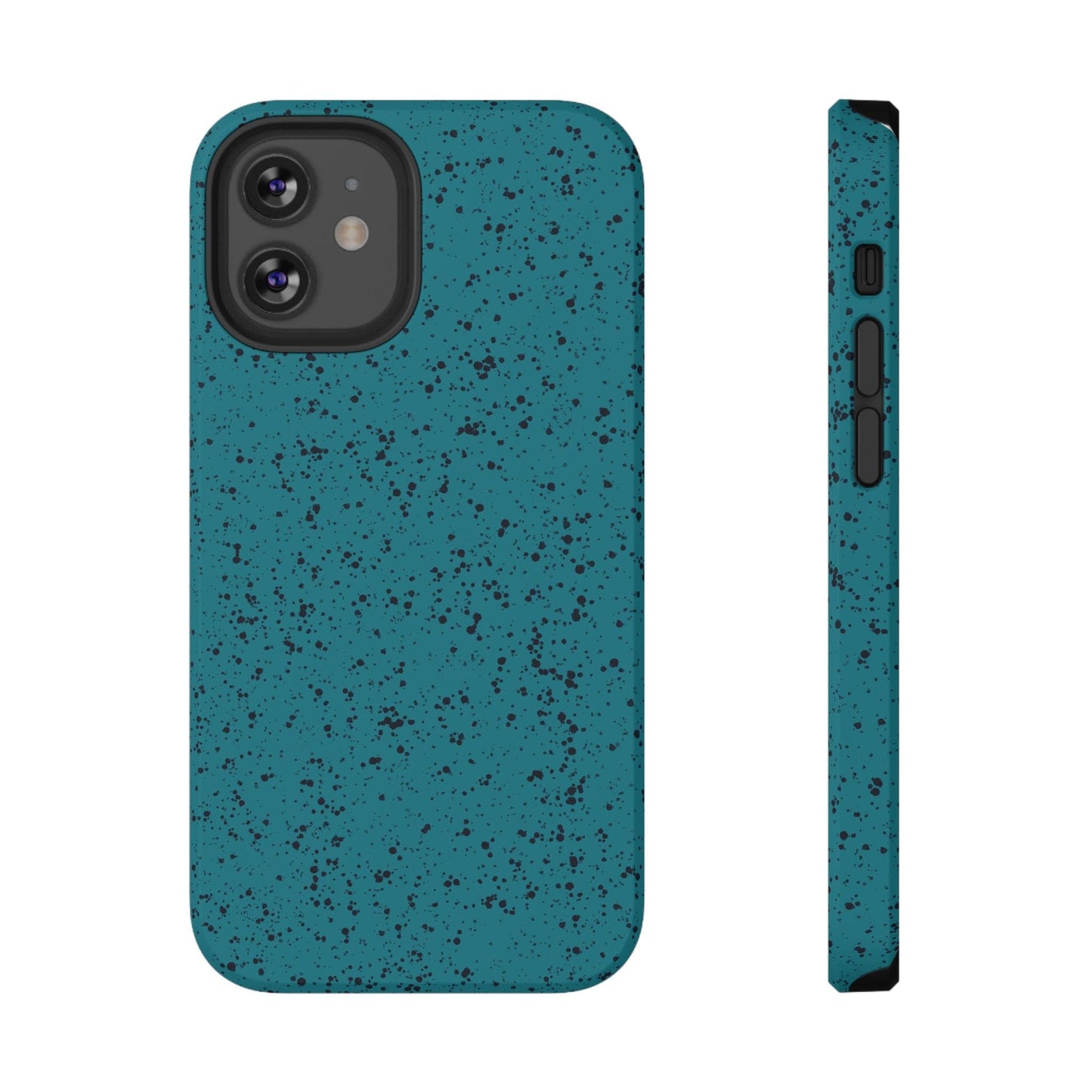 Phone Case iPhone 12 Pro Teal Speckle Spatter